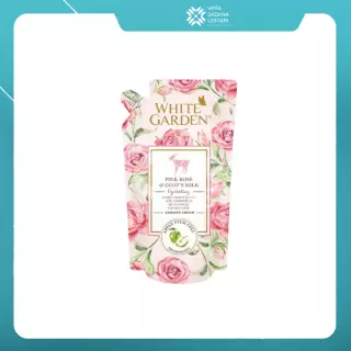 White Garden Shower Cream Pink Rose Refill 900 ml