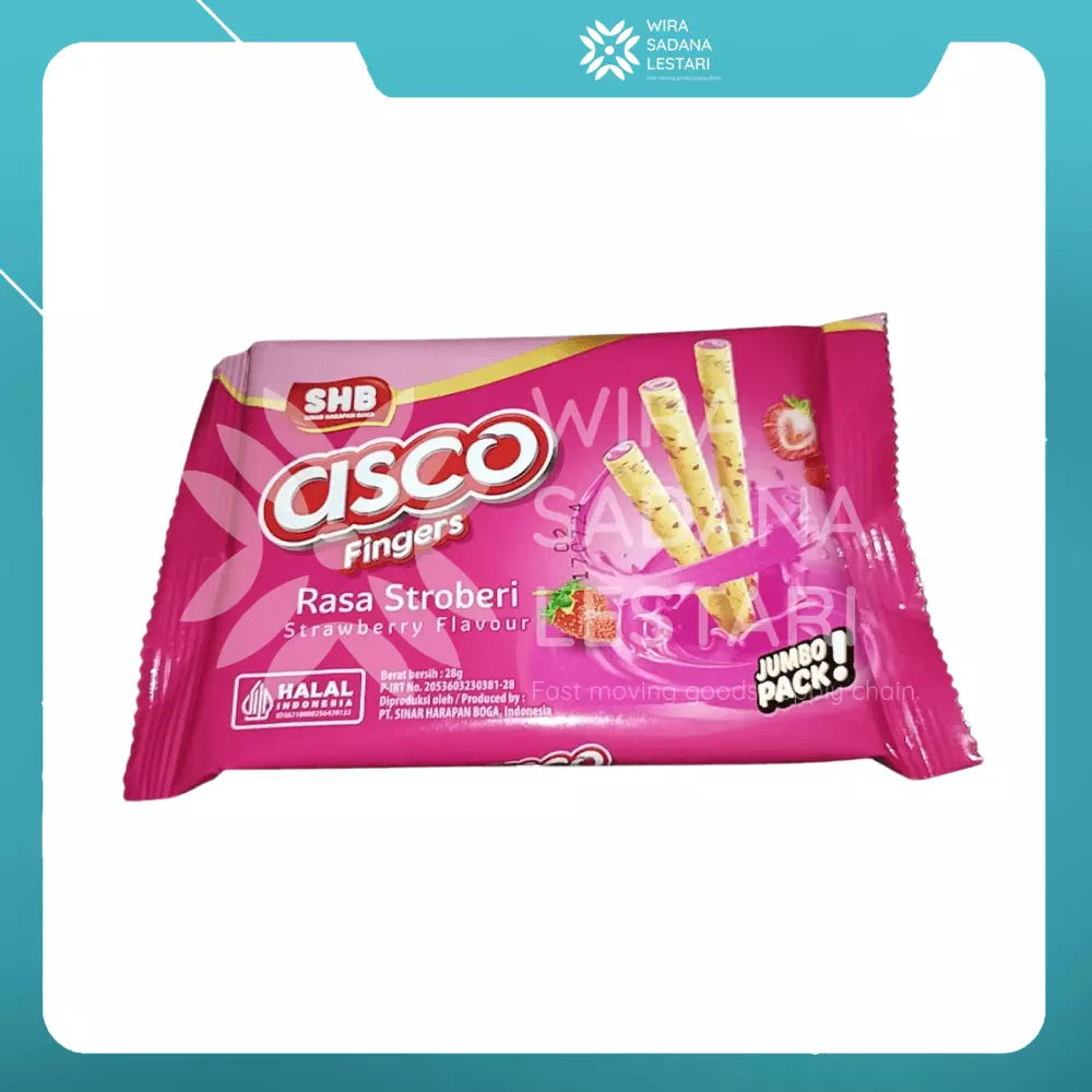 Asco Fingers Strawberry 6 x 10 x 28 gr